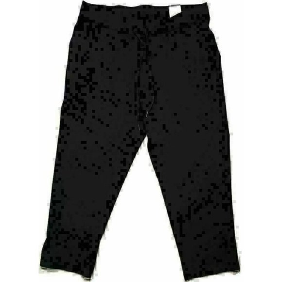 Avenue Lounge Sz 14/16 Black Stretch Leisure Wear 7/8 Length Pants Drawstring - Picture 2 of 7